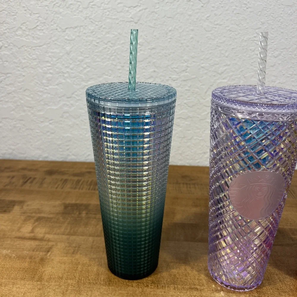 Starbucks Venti 24oz. Travel Tumblers, Grid, Studded Designs Lot Of 3‎
